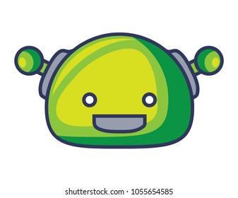 Cartoon Robot Head Design Stock Vector (Royalty Free) 1055654585 ...