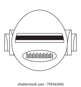 cartoon robot head icon over white background vector illustration