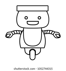 Cartoon robot icon