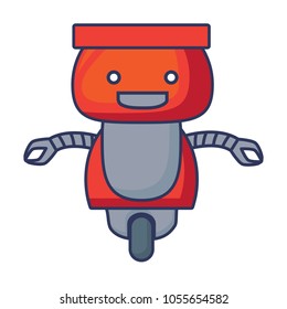 Cartoon robot icon