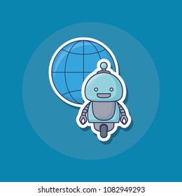 cartoon robot icon