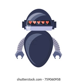 cartoon robot icon over white background colorful design vector illustration