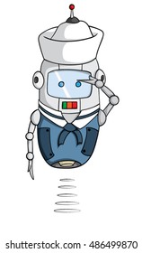 Cartoon robot sailor