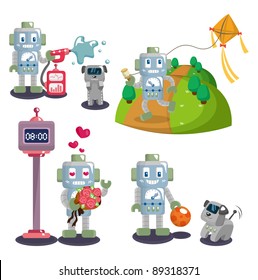 cartoon robot set