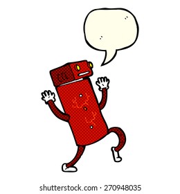 cartoon robot with speech bubble