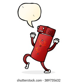 cartoon robot with speech bubble
