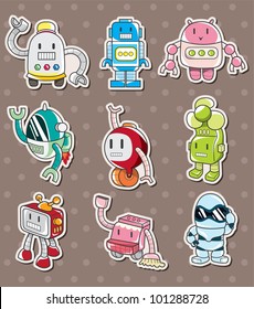 cartoon robot sticers