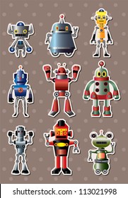 cartoon robot sticers