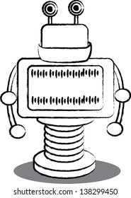 Cartoon robot - vector