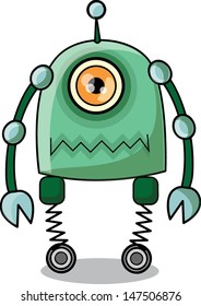 Cartoon robot - vector