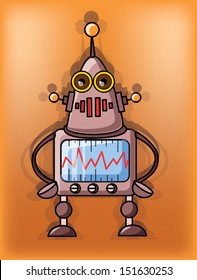 Cartoon robot - vector