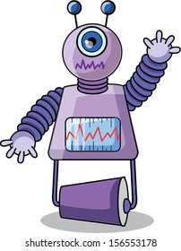 Cartoon robot - vector