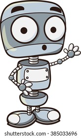 Cartoon robot, vector illustration
