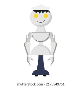 Cartoon Robotic Maid Mascot Logo