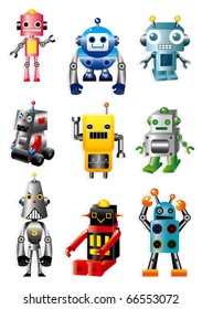 Cartoon Robots Stock Vector (Royalty Free) 66553072 | Shutterstock