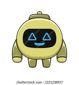 robots de dibujos animados aislados en fondo blanco