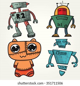 Cartoon robots set