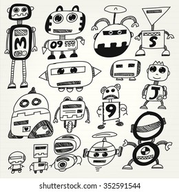 Cartoon robots set