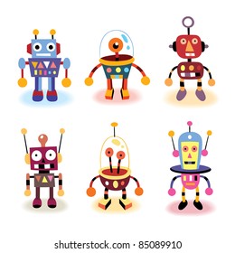 cartoon robots set