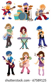 cartoon rock band icon