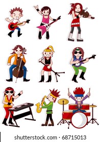 cartoon rock band icon