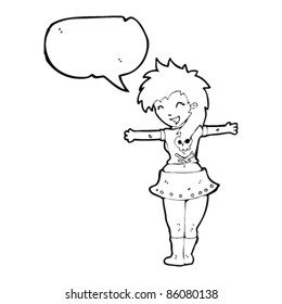 cartoon rock chick