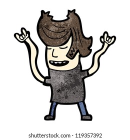 cartoon rock music fan