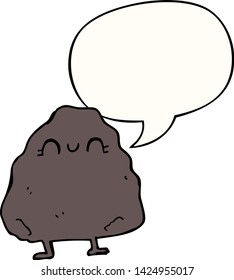 Cartoon-Rock mit Sprachblase