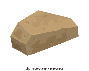 cartoon rock vector symbol icon design. Beautiful illustration isolated on white background
