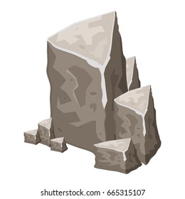 cartoon rock vector symbol icon design. Beautiful illustration isolated on white background