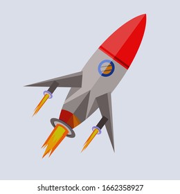 Cartoon rocket design concept for Project start up
