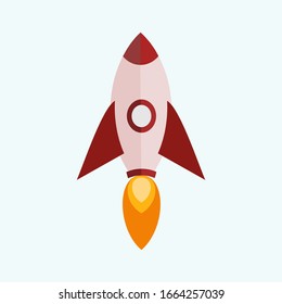 Cartoon rocket design concept for Project start up.

