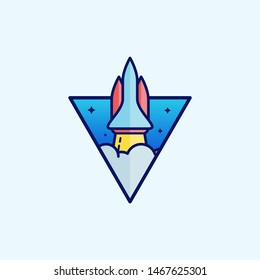 cartoon rocket design. rocket logo design. logo design template.