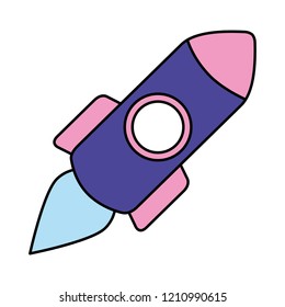 cartoon rocket launch science