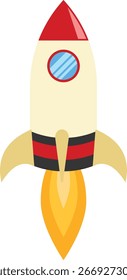 Icono de la nave espacial del cohete de la historieta