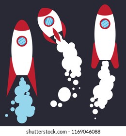 Cartoon Rocket vector illustration