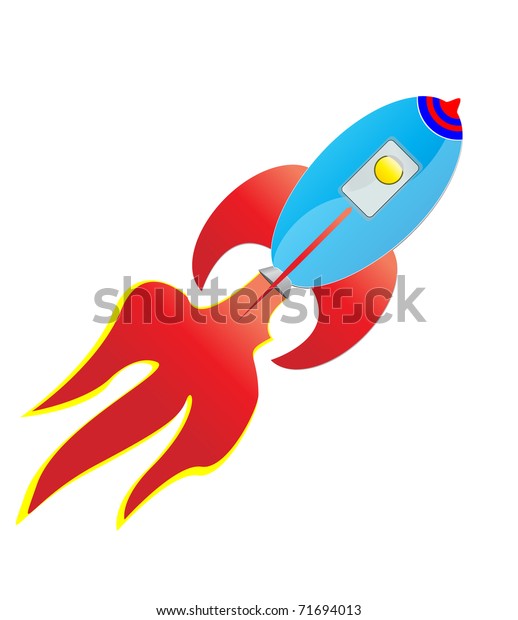 Cartoon rocket Vector\
illustration
