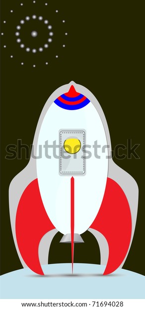 Cartoon rocket Vector\
illustration