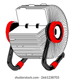 vetor de dispensador de cartão de rolo de desenho animado