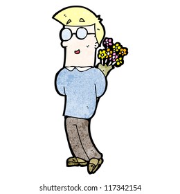 cartoon romantic man