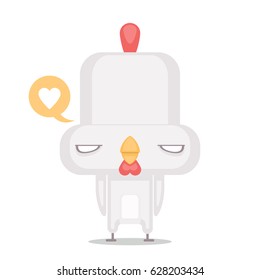 Cartoon rooster character. Vector.