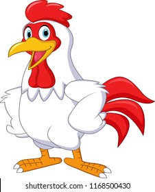 cartoon rooster posing