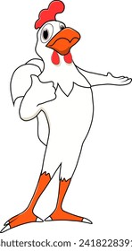 Cartoon of a rooster welcomes