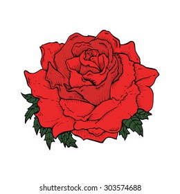 cartoon rose