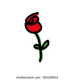cartoon rose icon image 
