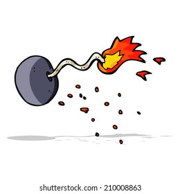bomba redonda de dibujos animados