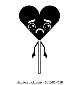 cartoon round lollipop swirl kawaii character