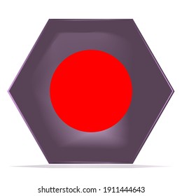 Cartoon Round Recorder Button Game GUI Hexagon