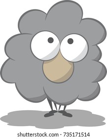 cartoon roundish sheep