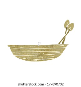 cartoon rowing boat